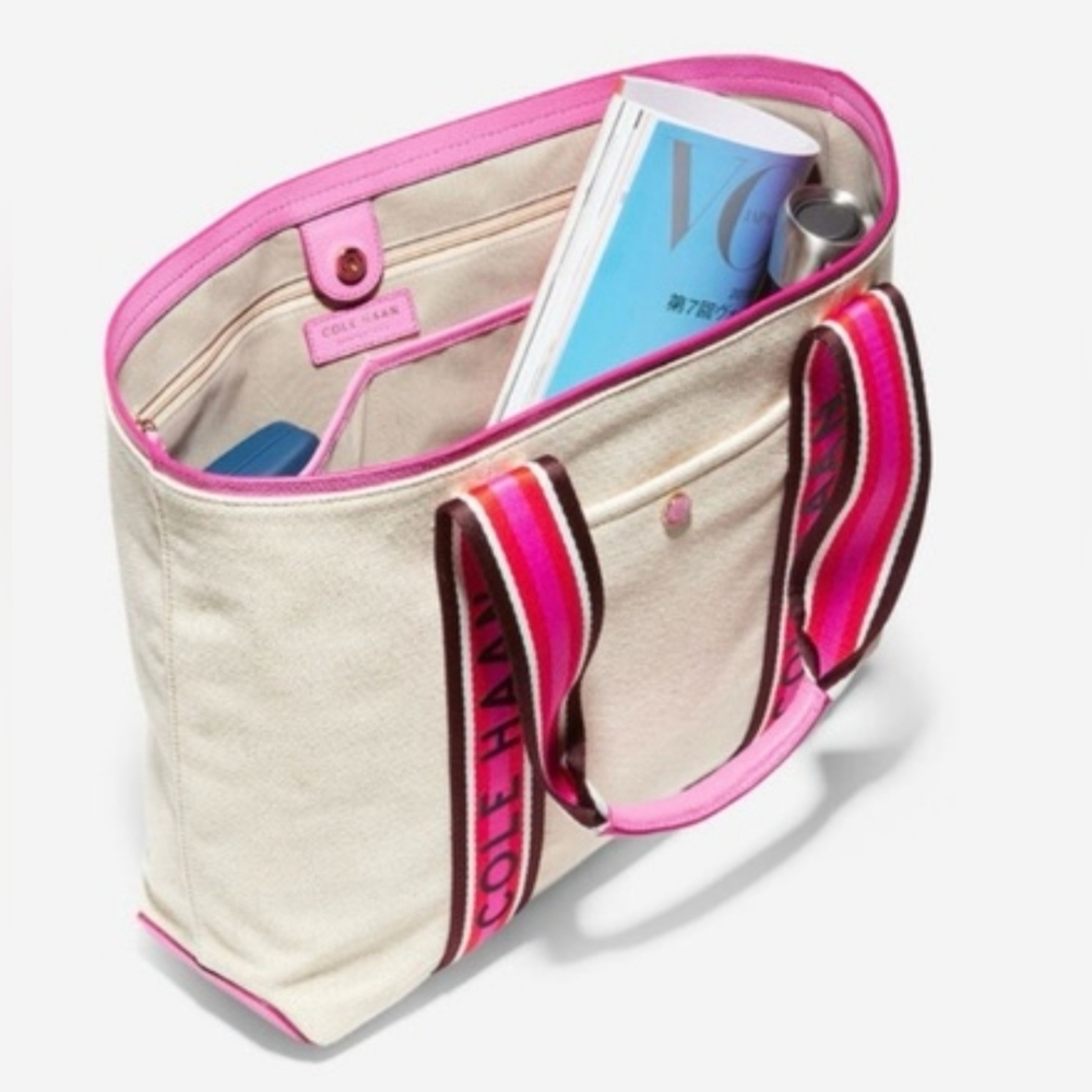 COLE HAAN CANVAS SUMMER TOTE